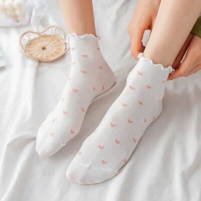 Little Hearts Lace Ankle Socks