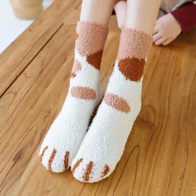 Fleece Cat Paws Socks
