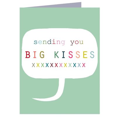 TWB30 Mini-Karte „Big Kisses“.
