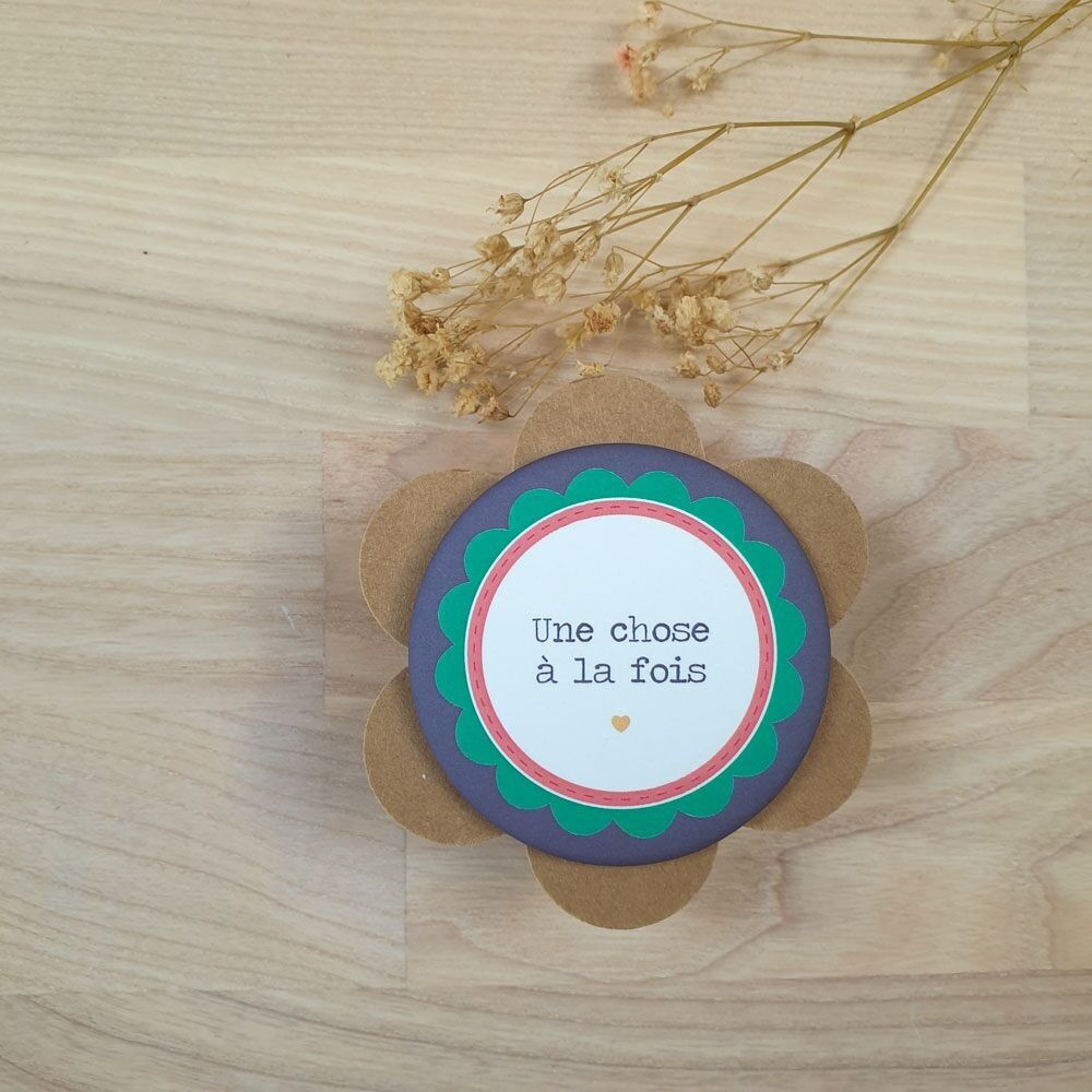 Magnet „Eins nach dem anderen“