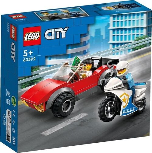 LEGO 60392 - COURSE POURSUITE MOTO POLICE CITY