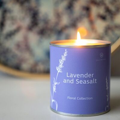 Kerze mit Lavendel und Meersalz, 1 x 250 g