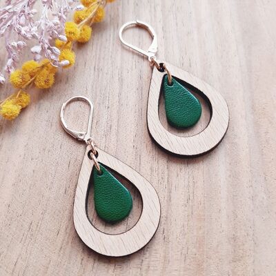 Emerald ALMOND earrings