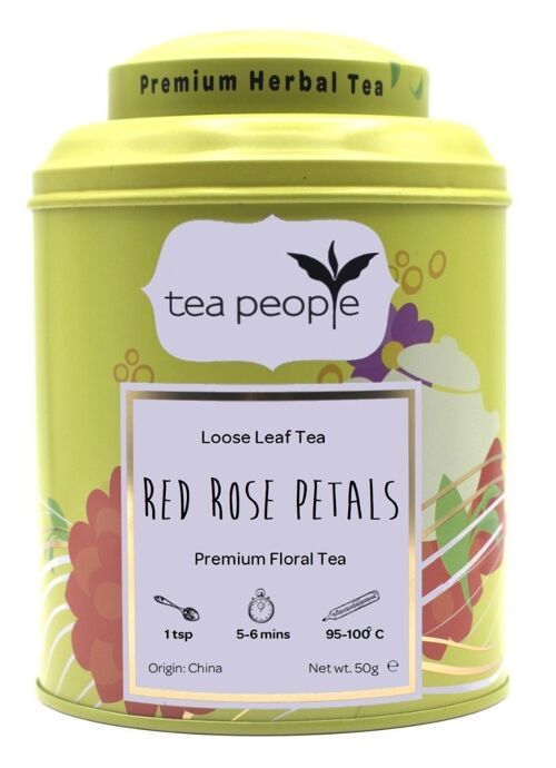 Red Rose Petals - 50g Tin caddy