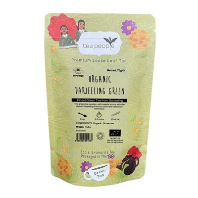 Verde Darjeeling orgánico - Paquete minorista de 75 g