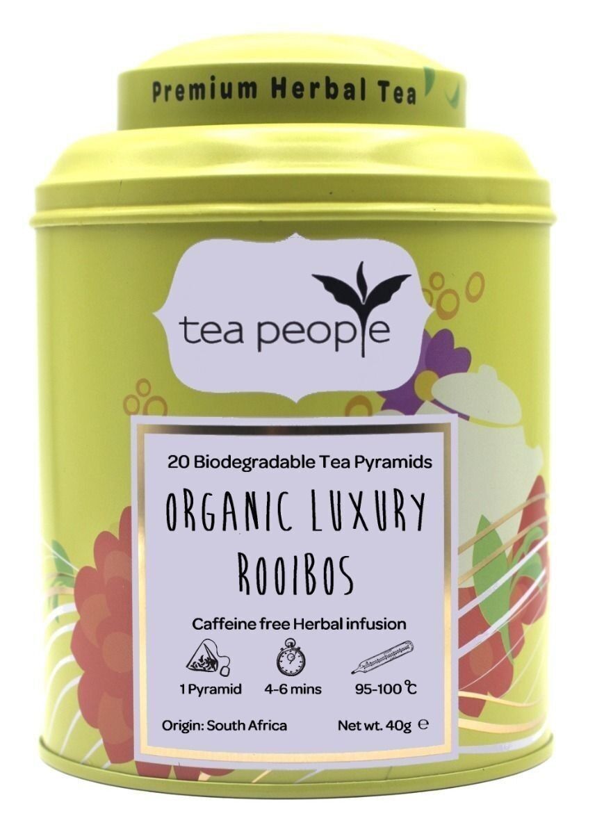 Rooibos di lusso biologico - 20 Pyramid Tin Caddy