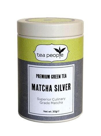 Matcha Silver - Petite boîte en fer blanc de 30 g 1