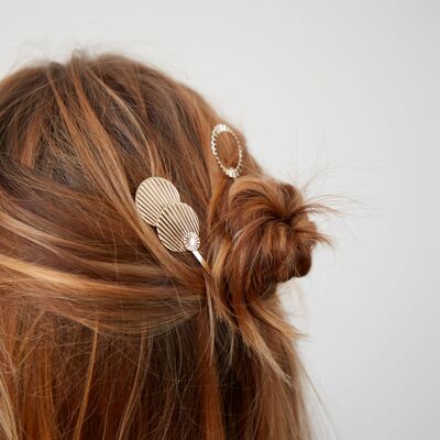 Round PLEATS Hair Clip