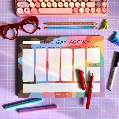 Wochenkalender „The Gay Agenda“.