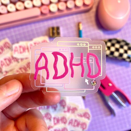 “ADHD” diecut sticker