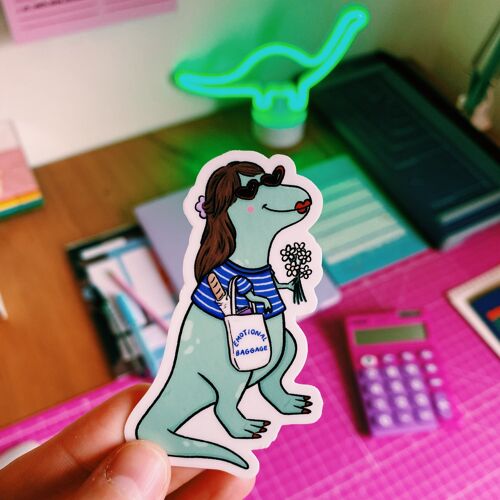 “Spring-rex” diecut sticker