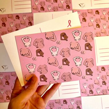 Carte postale "Sensibilisation au cancer du sein" 2