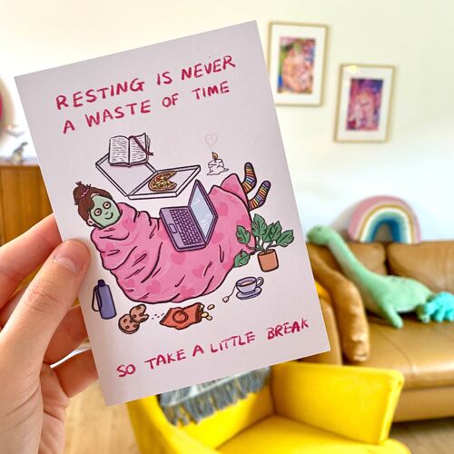 “Resting” postcard