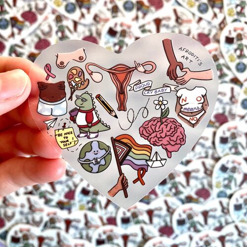 “In My Heart” diecut sticker