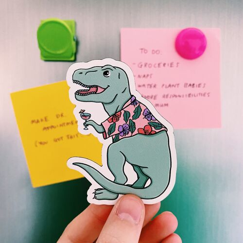 “Party Dino” magnet