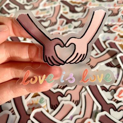 “Love is Love” die cut sticker