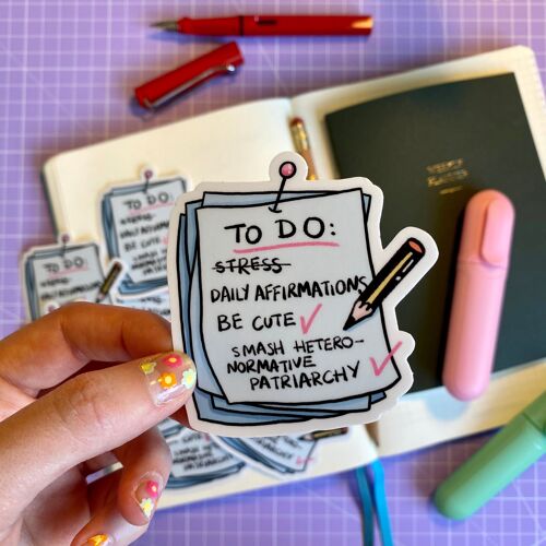 “To Do” die cut sticker