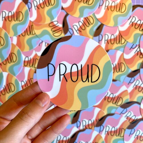 “Proud” diecut sticker