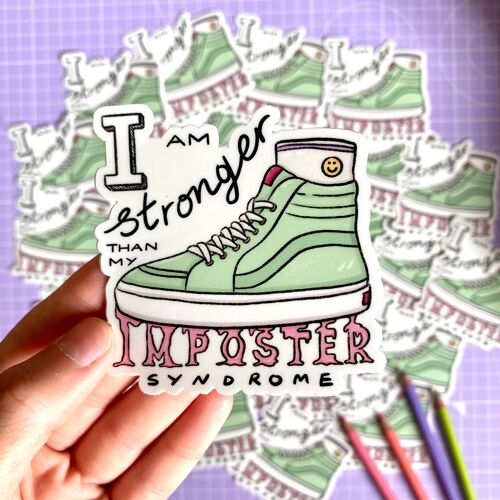“Imposter Syndrome” diecut sticker