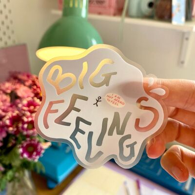 “Big Feelings” diecut sticker