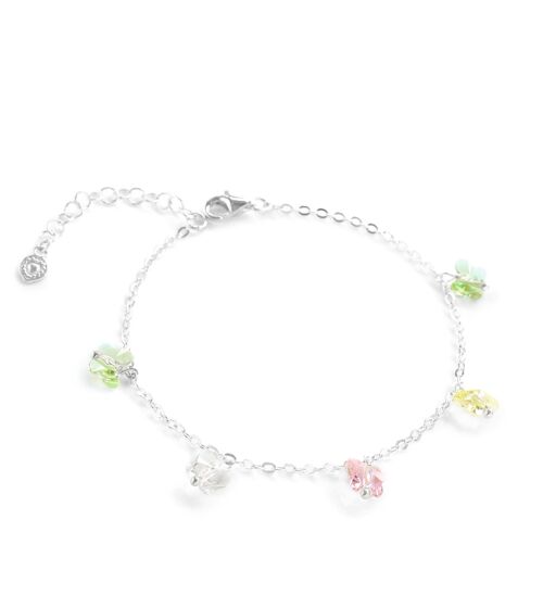 Silver crystal butterfly bracelet