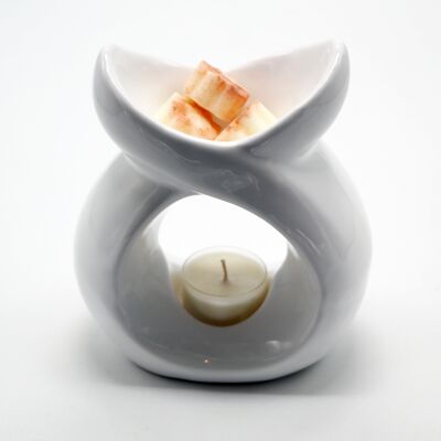 Quemador/fundidor de cera para velas de té de cerámica Serenity