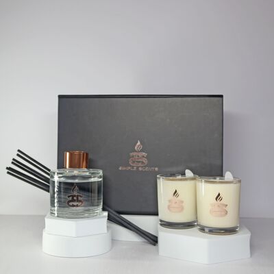 Set regalo con candela e diffusore a bastoncini Simple Scents Experience