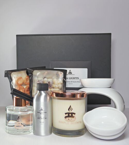 Simple Scents Experience Candle, Wax Melt, Rome Trio Burner, Reed Diffuser & Diffuser Refill Gift Set