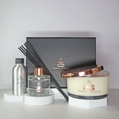 Coffret cadeau bougie, diffuseur de parfum et recharge de diffuseur Simple Scents Experience