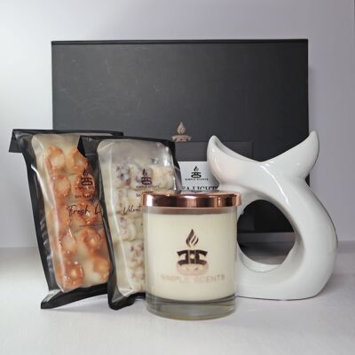 Simple Scents Experience Candle, Wax Melt & Serenity Burner Gift Set