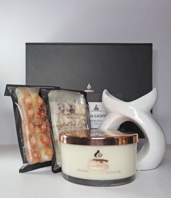 Coffret cadeau bougie, cire fondue et brûleur sérénité Simple Scents Experience 3