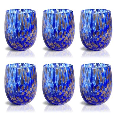 „I Colori di Murano“ mundgeblasene und handgefertigte Glasgläser mit Aventurin – elegant für raffinierte Anlässe – hergestellt in Italien