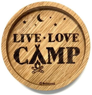 Dessous de verre "Live Love Camp"