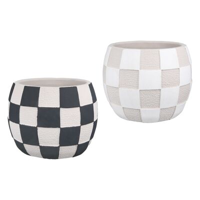 Fioriera in cemento "Chess" assortiti
