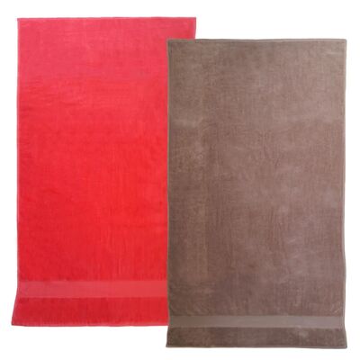 Classy Paradise Taupe Velvet Terry Bath Towels Pack