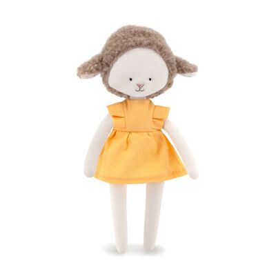 Peluche, la oveja Zoe: vestido amarillo