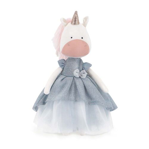 Soft toy, Daphne the Unicorn: Light Blue Dress