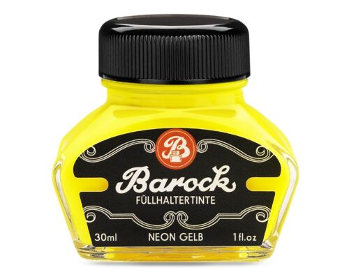 Barock Schreibtinte Neon Gelb, 30ml