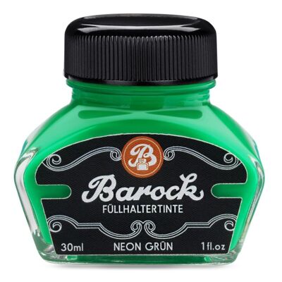 Encre d'écriture baroque vert fluo, 30ml