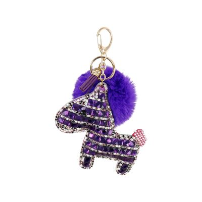 Pendentif clé en peluche