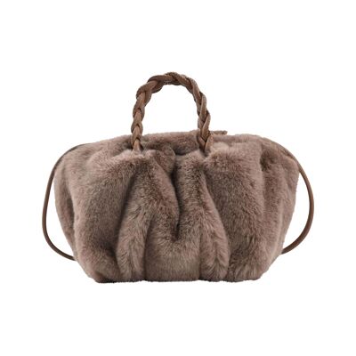 Women's handbag made of plush