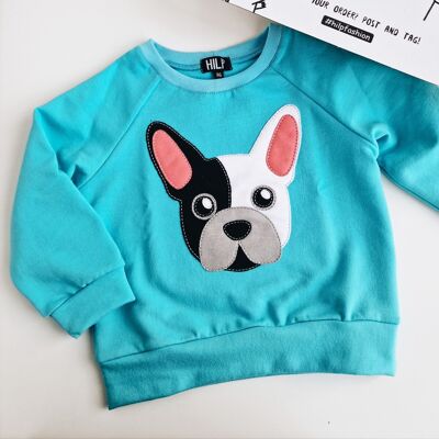 Sweat-shirt bouledogue français pour enfants