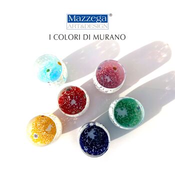 6 verres à eau en verre BICOLORE « I Colori di Murano » 6
