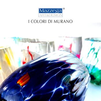 6 verres à eau en verre BICOLORE « I Colori di Murano » 8