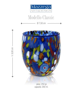 6 Verres en Verre "Les Couleurs de Murano". EAU-CLASSIQUE 3