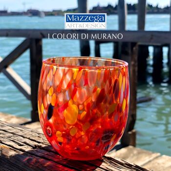 6 Verres en Verre "Les Couleurs de Murano". EAU-CLASSIQUE 12