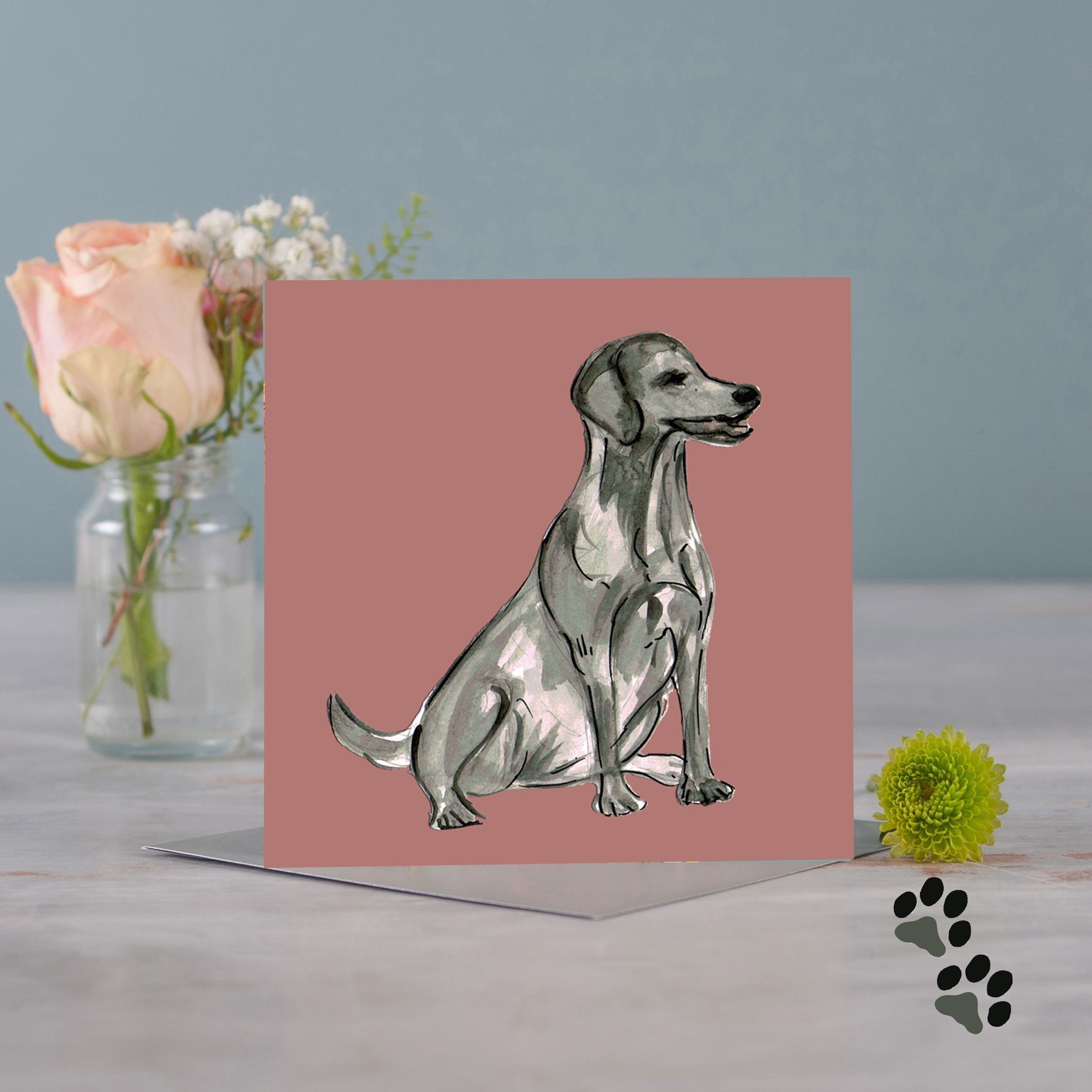 Einfach Labrador-Grußkarte