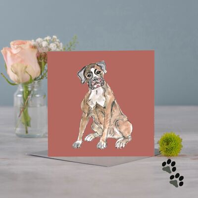 Simply Boxer Greeting card