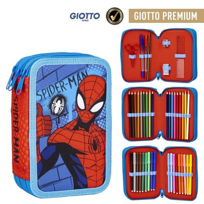 Plumier Spiderman - 3 departamentos - Con accesorios