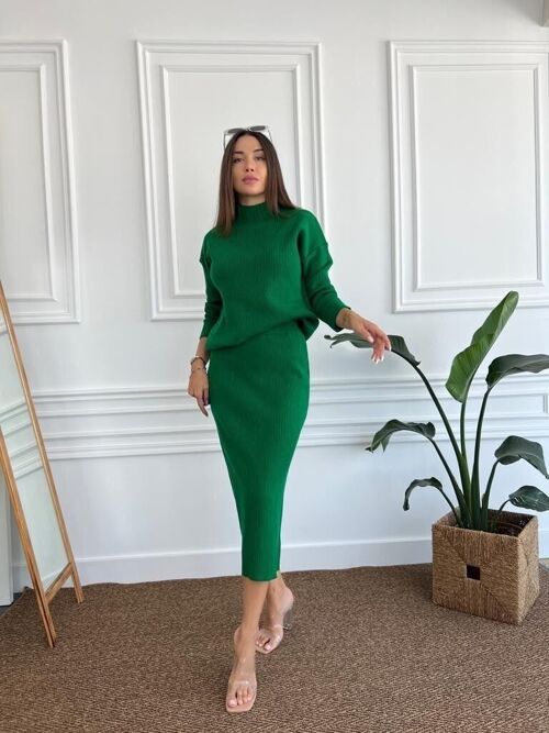 Ensemble pull et jupe VERT - YSLOT